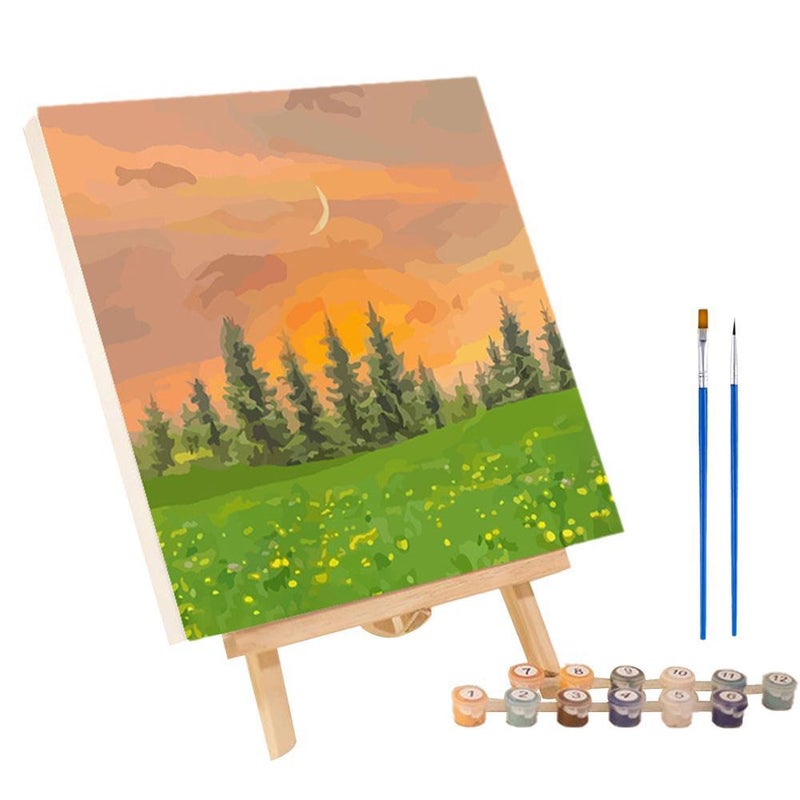 Tulip Landscape DIY Digital Oil Painting and Coloring